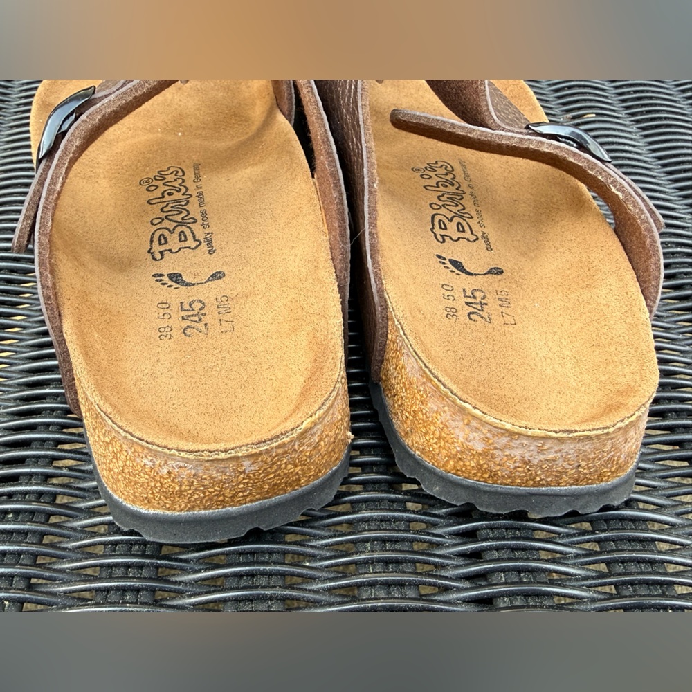 Birki’s by Birkenstocks Fuji Birko-flor pebble grain brown natural cork size 7 - Picture 6 of 10